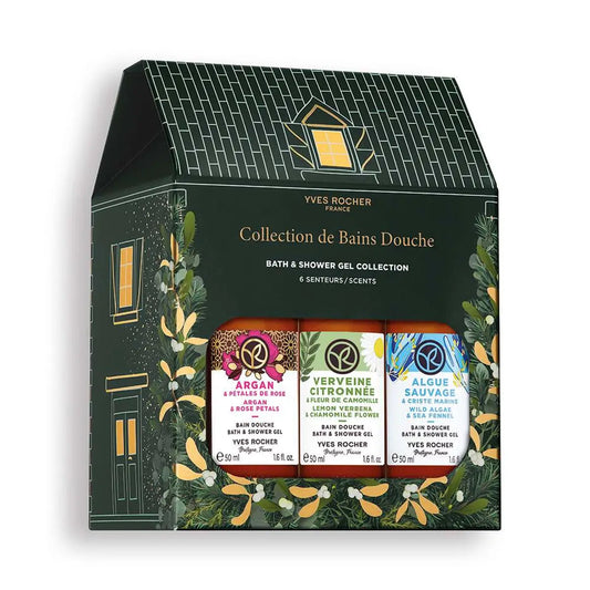 Празничен сет со 6 гелови за туширање