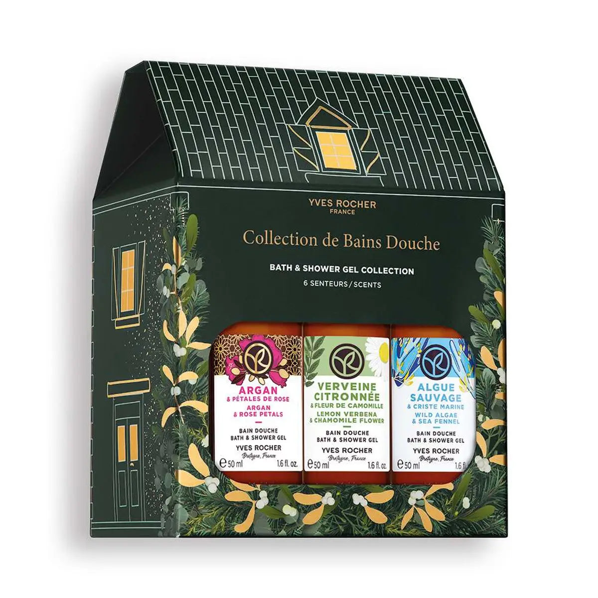 Празничен сет со 6 гелови за туширање