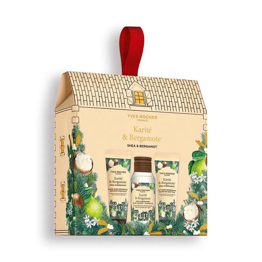 Празничен сет со 3 производи: Shea путер & бергамот